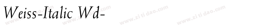 Weiss-Italic Wd字体转换